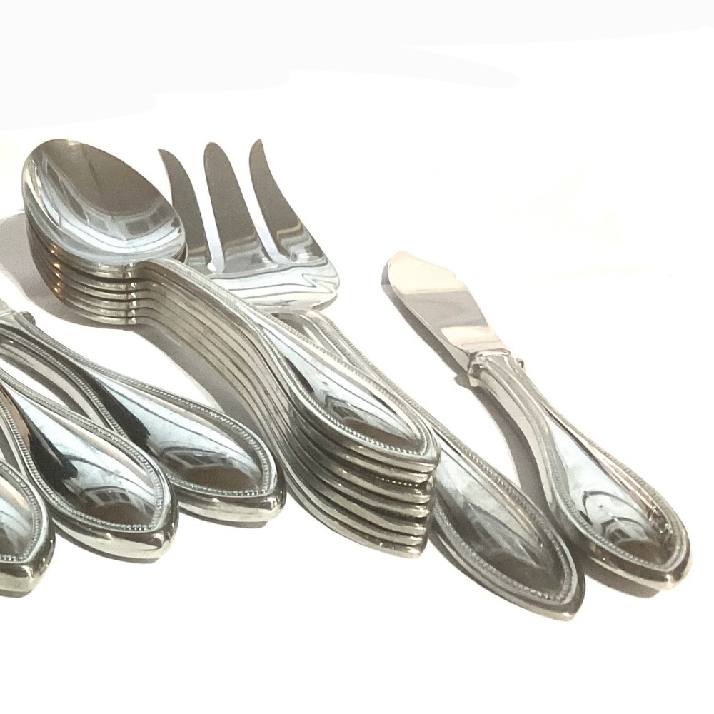 16pc Used Oneida AMERICAN HARMONY Beaded Flatware